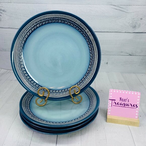 Better Homes And Gardens MEDALLION TEAL Blue White